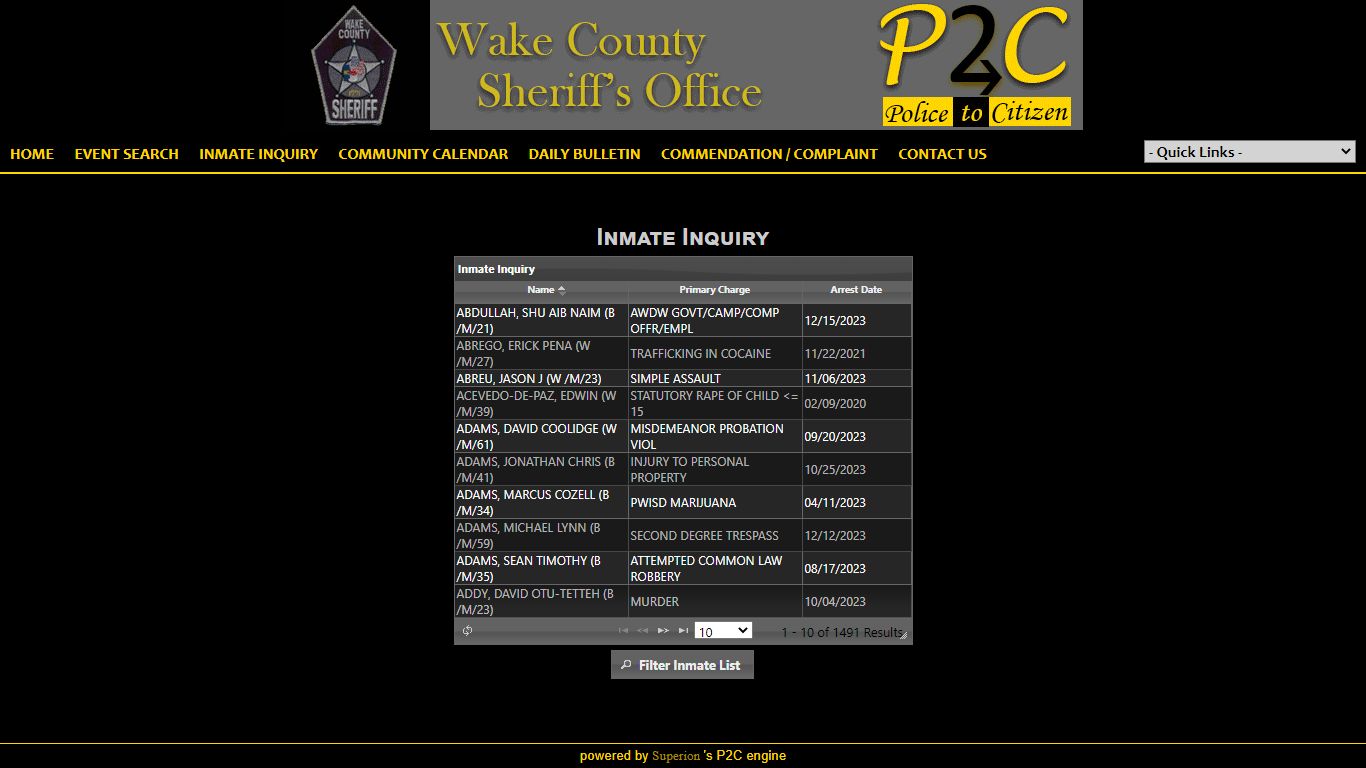Wake County Sheriff's Office P2C