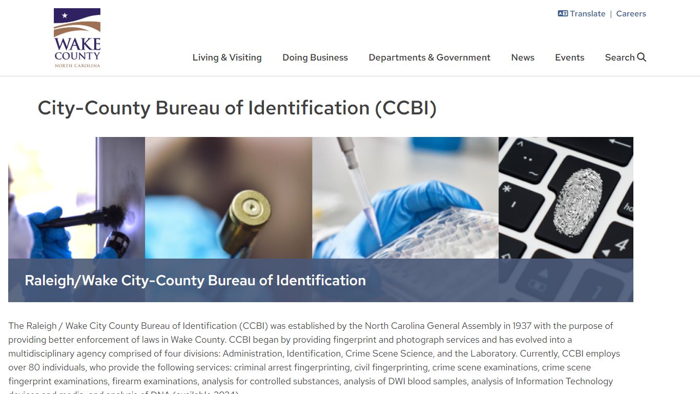 City-County Bureau of Identification (CCBI) - Wake County Government