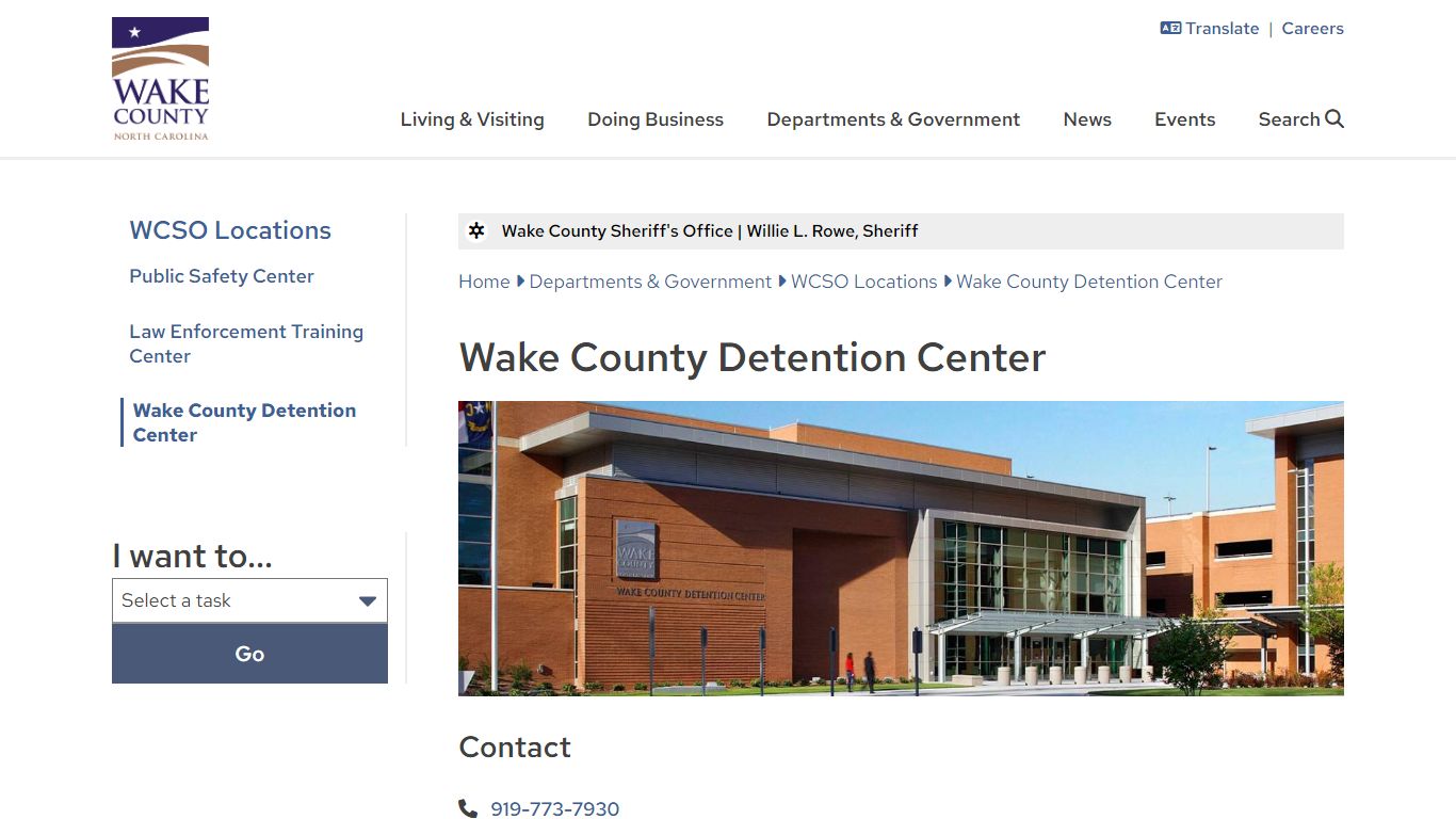 Wake County Detention Center | Wake County Government